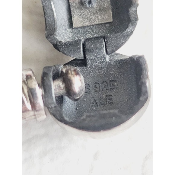 Pandora 925 Textile Multi String Bracelet  Pink Pave CZ Heart / 2 Heart Clips - Picture 6 of 14